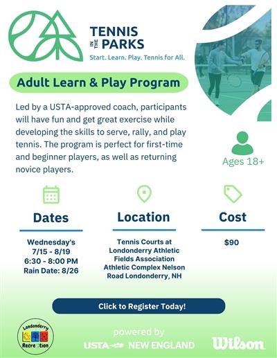 Tennis In the Parks Adult